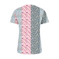 thumbnail image 5 of Penkiiy Blouse Décontractée à Manches Courtes et Col en V pour Femmes, Imprimé, Été, Boutons, m Rose, 5 of 5