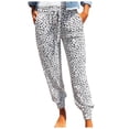 thumbnail image 2 of drppepioner Pantalon Décontracté pour Femmes Été Pantalon à Imprimé Léopard Bas Pantalon de Sport, 2 of 9