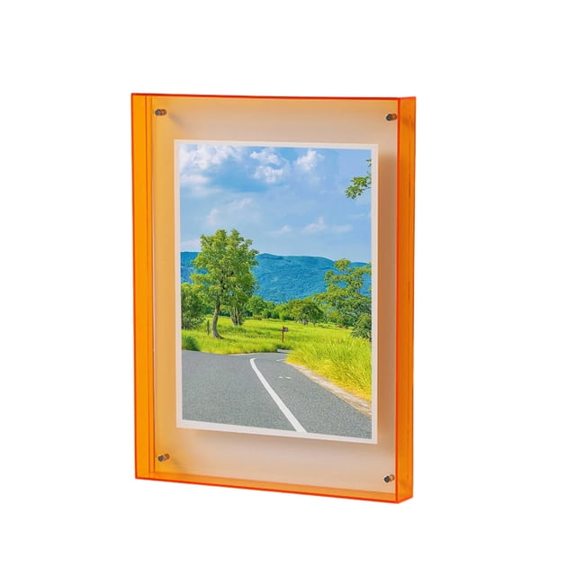Photo Frame Vibrant Floating Acrylic Picture Frame Desk Wall Art Frame for Gallery Home Office Decoration