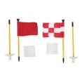 thumbnail image 2 of Ensemble de Coupelles et Trous pour Pin's de Golf, Drapeau, Mini, Vert, Bâton de Drapeau, Fournitures d'Entraînement de Cour, Portable, 2 Sections, Détachable, Rouge, 2 of 6