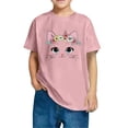 thumbnail image 4 of Rbaofujie T-Shirts Graphiques Mignons de Chat pour Fille Manches Courtes Hauts d'Été, 4 of 4
