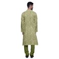 thumbnail image 3 of Atasi Kurta Pyjama de Fête pour Hommes Col Mandarin Manches Longues Kurta Pyjama Ethnique, 3 of 5