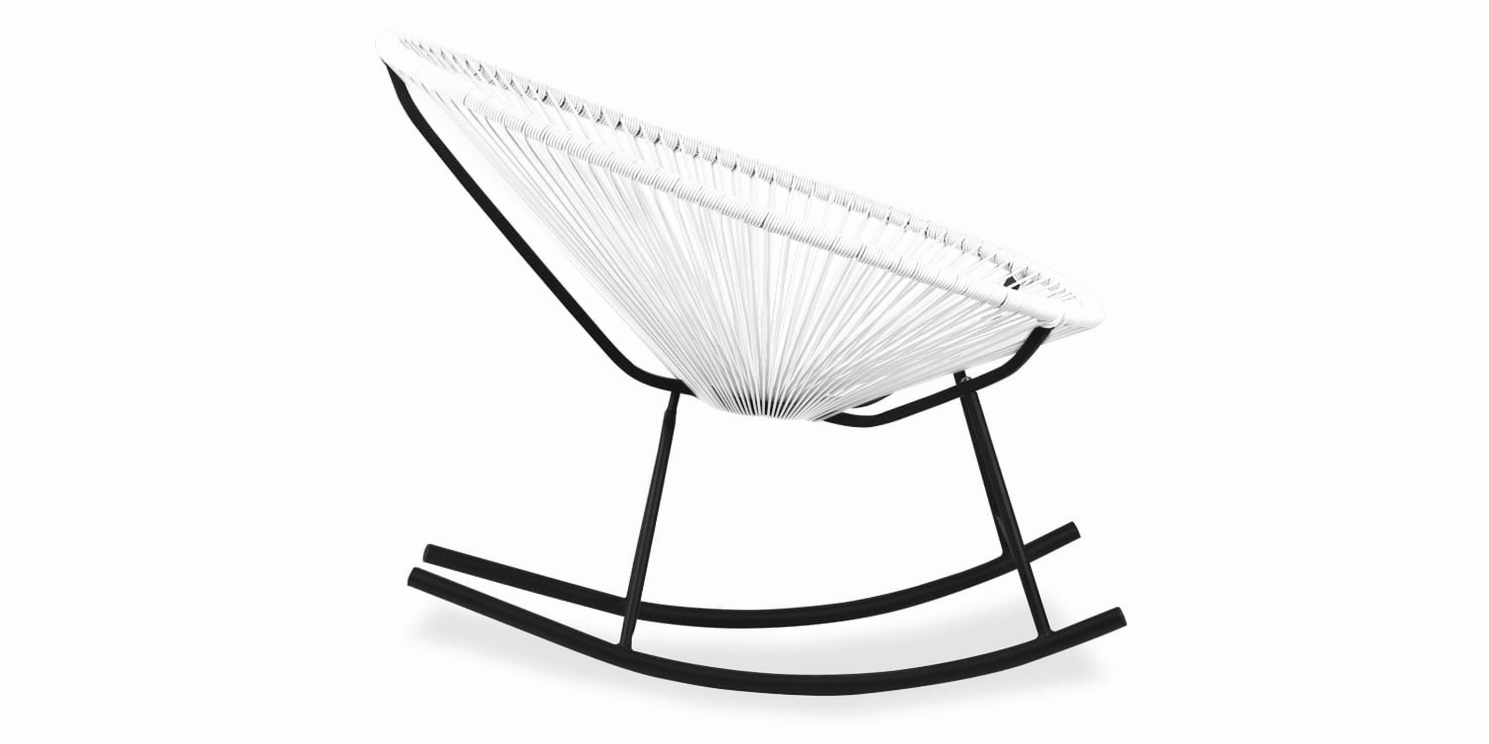 Chaise longue à bascule Costa, chaise longue en fil métallique, chaise longue en plastique, chaise longue de plage, chaise longue intérieure-extérieure, chaise longue de patio, chaise longue ovale