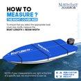 thumbnail image 5 of Housse de Bateau NEH, Tissu Épais et Robuste, Résistant à la Décoloration, Imperméable, 17 Pieds-19 Pieds, Remorquable, Convient au Tri-Coque Pêche Ski Style Pro Bass Runabout (Bleu), 5 of 5