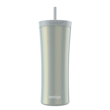 Contigo AUTOCLOSE Shake & Go Tumbler, 20 oz (591 mL), Water Bottle with Straw, Glacier