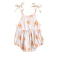 thumbnail image 1 of Fortune Infant Girl Floral Romper Baby Spaghetti Strap One Piece Sunflower Short Jumpsuits, 1 of 5