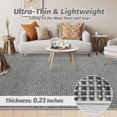 thumbnail image 4 of YUSAZENS 5 x 7 Washable Boho Non-Slip Area Rug for Dining Room, Soft Ultra-Thin Waffle Print Carpet for Bedroom, Living Room, Indoor Floor Rug Dark Gray, 4 of 6
