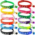thumbnail image 2 of 2pcs avec Colliers de Cloche Sécurité Délicate Casual Nylon Collier de Chien Sangle de Cou Mode Réglable Cloche pour Animaux de Compagnie Chat Collier de Chien (Violet), 2 of 4