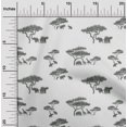 thumbnail image 1 of oneOone Cotton Poplin Fabric Tree & Animals Ikat Printed Craft Fabric BTY 42 Inch Wide, 1 of 4
