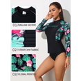 thumbnail image 3 of Chemise à Manches Longues à Imprimé Floral Rush Guard UPF 50+ pour Femmes, 3 of 6