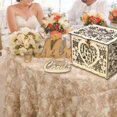thumbnail image 3 of MesaSe DIY Rustic Wedding Card Box with Lock and Card Sign Wooden Gift Card Box Money Box for Reception Wedding Anniversary Baby Shower Birthday Graduation Party, 3 of 6