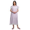 thumbnail image 2 of Moomaya Chemise de Nuit d'Allaitement à Col Rond Imprimée pour Femmes en Coton, 2 of 6