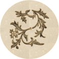 thumbnail image 1 of Ahgly Company Tapis d'Intérieur Ronds Transitionnels Lavables à la Machine, Brun Pérou, 5 Pieds Rond, 1 of 7