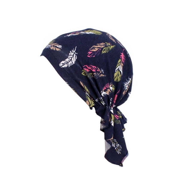 Chemo Chapeau Impression Foulard Femmes Coton Musulman Turban Stretch Perte de Cheveux Lié Baotou Couvre-Chefs