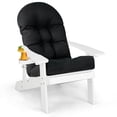 thumbnail image 1 of Costway Chaise Adirondack Hanches Chaise Adirondack avec Porte-Gobelet et Coussin Blanc, 1 of 8