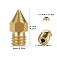 thumbnail image 4 of 3D Printer Nozzle Brass Extrude Head nozzle firm Mini Portable Brass Nozzle Firm Printer Thread, 0.4mm/1.75mm, 4 of 7