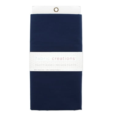 FABRIC CREATIONS Polycotton 65/35 Pre-Cut Fabric, Navy