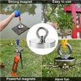 thumbnail image 2 of Piaoyu High Suction Magnet with Hanging Ring and Rope - Perfect for River, Deep Sea and Lake Rescue Fishing Set, 2 of 14