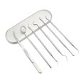 thumbnail image 1 of RYRDWP Stainless Steel 6-piece Set To Assist Tweezers, Mouth Mirror Probe, 1 of 9