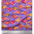 thumbnail image 1 of Soimoi Moss Georgette Fabric Flamingo Bird Print Sewing Fabric Yard 42 Inch Wide, 1 of 3