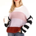 thumbnail image 1 of RKSTN Chandails pour Femmes Mode Manches Longues Col Rond Hauts Amples Tricotés Automne, 1 of 5