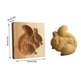 thumbnail image 3 of Oleegame 1PC Cookie Mold DIY Baking Moulds Wooden Cookie Cookie Moulds Embossing Craft Decorative Baking Tools For Christmas Thanksgiving Christmas Kitchen, 3 of 5