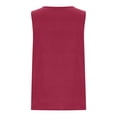 thumbnail image 5 of ohmzyzo Débardeurs en Coton et Lin pour Femmes Col Ras du Cou devant Plissé Tunique Sans Manches Débardeurs Grande Taille Chemises Décontractées d'Été Blouse avec Fente Latérale, 5 of 5