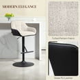 thumbnail image 4 of HOMCOM Bar Stools Set of 2, Adjustable Swivel Counter Height Barstools, 4 of 10