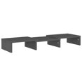 thumbnail image 2 of vidaXL Monitor Stand Grey 60x24x10.5 cm Solid Wood Pine, 2 of 5