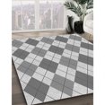 thumbnail image 3 of Ahgly Company Tapis Rond Lavable en Machine Intérieur Transitionnel Sonic Gris Argenté, 8 Pieds Rond, 3 of 7