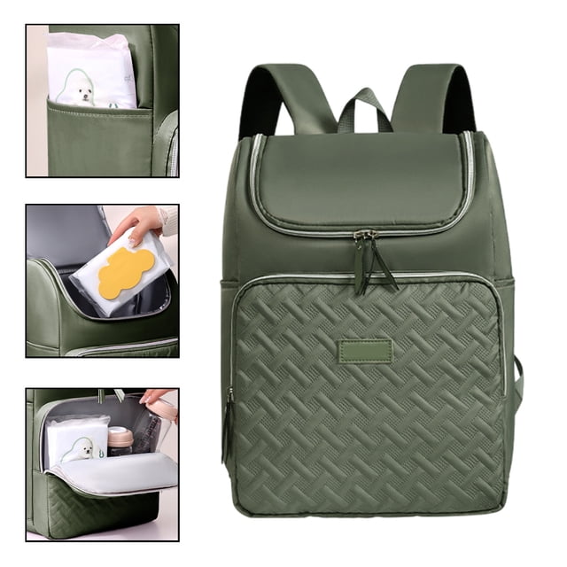Large Capacity Mom Portable Baby Supplies Bag,Thermal Insulation Picnic Bag Multi-pocket,Multifunctional Travel Lunch Backpack,Oxford Fabric Waterproof Leakproof,For Daily Commutes Trips Gatherings