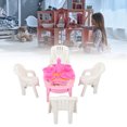 thumbnail image 3 of Table à Manger de Maison de Poupée Chaises 1:16 Plastique Haute Simulation Table Miniature Chaises pour Décoration DIY, 3 of 8