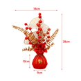 thumbnail image 3 of Flower Basket Ornament Decor Artificial Potted Flower for Occasions Party 18cmx28cm, 3 of 9
