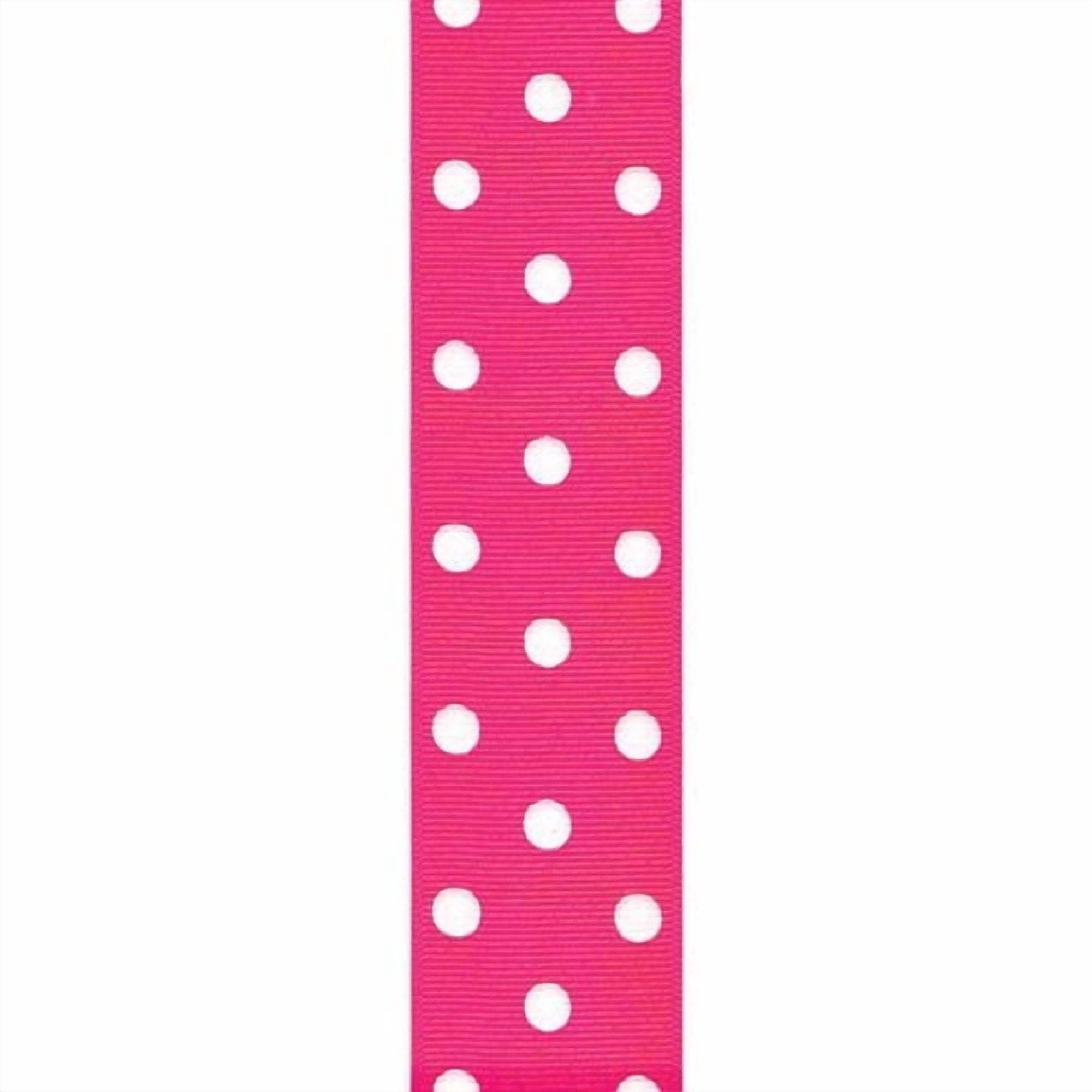 Ruban Grosgrain à pois Offray 39 mm