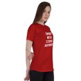 thumbnail image 1 of Inkmeso Haut Citation pour Femmes « Je Ne Suis Plus avec le Stupide » T-Shirt à Imprimé Graphique, 1 of 7