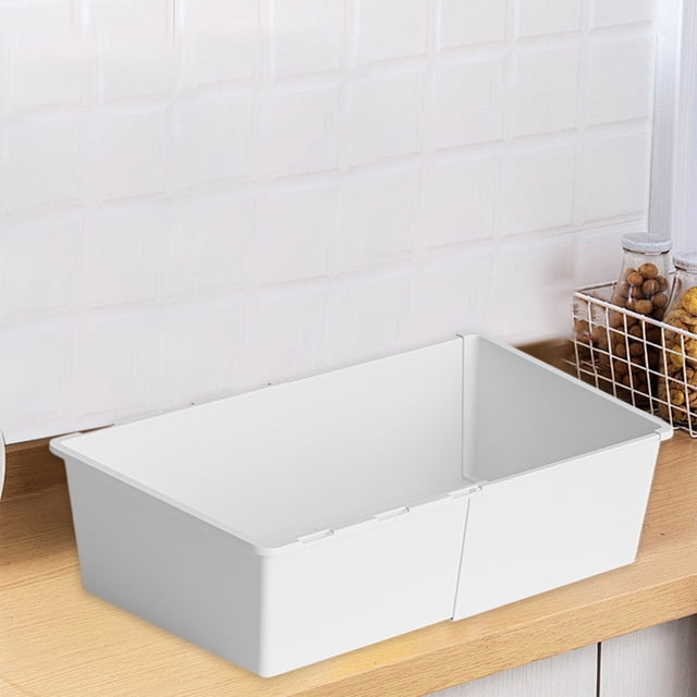YIMWNYI Boîte de Rangement Extensible, Organisateur Télescopique Réglable pour Cuisine, Armoire et Garde-Manger, Grande Capacité pour Collations, Bouteilles, Conserves, Plastique Durable, Gain de Place, Accès Facile