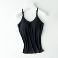 thumbnail image 4 of Women's Shelf Bra Camisoles - Adjustable Spaghetti Strap, Solid Color, Cotton Fabric, for All Seasons, 4 of 6