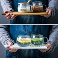 thumbnail image 4 of Clear Espresso Cups Walled Small Glass Coffee Mugs with Handle, 4 of 7