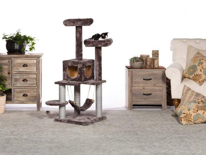 Maison pour chat gris Prevue Pet Kitty Party Tower