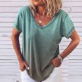 thumbnail image 2 of Birdeem T-Shirt Décontracté Polyvalent pour Femmes, Cool, Imprimé, Confortable, à Col en V, Coupe Ample, 2 of 3