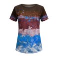 thumbnail image 4 of Pompotops Blouse Décontractée Ample pour Femme, Mode, Imprimée, Col Rond, T-Shirt, Chemises, Blouse, T-Shirt Imprimé, Liquidation, 4 of 5