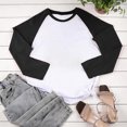 thumbnail image 4 of Timegard Hauts pour Femmes à Manches Longues Col Ras du Cou T-Shirts à Blocs de Couleur Automne Décontractés Confortables Amples Hauts, 4 of 7