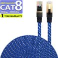 thumbnail image 1 of CAT8 Ethernet Cable 1m High Speed Nylon LAN Network Patch Cat8 Cable 40Gbps 2000Mhz SFTP LAN Wires RJ45, 1 of 6