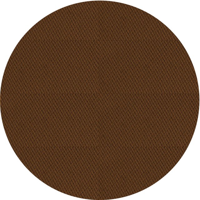 Ahgly Tapis Rond Lavable en Machine Intérieur Transitionnel Brun Selle, 3 Pieds Rond