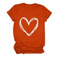 thumbnail image 2 of Meichang Valentines Day Chemises Femmes T-Shirts à Imprimé Cœur T-Shirts Décontractés à Manches Courtes Hauts Col Rond Coupe Ample Blouses Valentines Day, 2 of 6