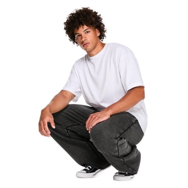 T-shirt délavé et surdimensionné à manches courtes No Boundaries pour hommes