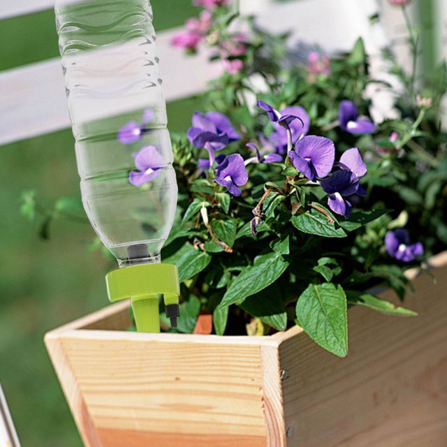 Self Watering Automatic Irrigation Drippers for Indoor and Outdoor Use - Self Watering Device with Adjustable Control Easy Installation for Flowers and