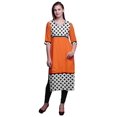 thumbnail image 1 of Bimba Printed Straight Kurtis For Women Panel Kurta Summer Tunic, 1 of 5