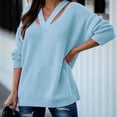 thumbnail image 1 of EGNMCR Cardigans pour Femmes, Chandails pour Femmes Mode Femmes Couleur Unie Manches Longues Chandail Col en V Décontracté Hauts de Chandail Femmes Chandail, 1 of 6