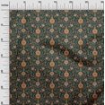 thumbnail image 3 of oneOone Velvet Dark Green Fabric Florals Sewing Craft Projects Fabric Prints By Yard 58 Inch Wide, 3 of 4